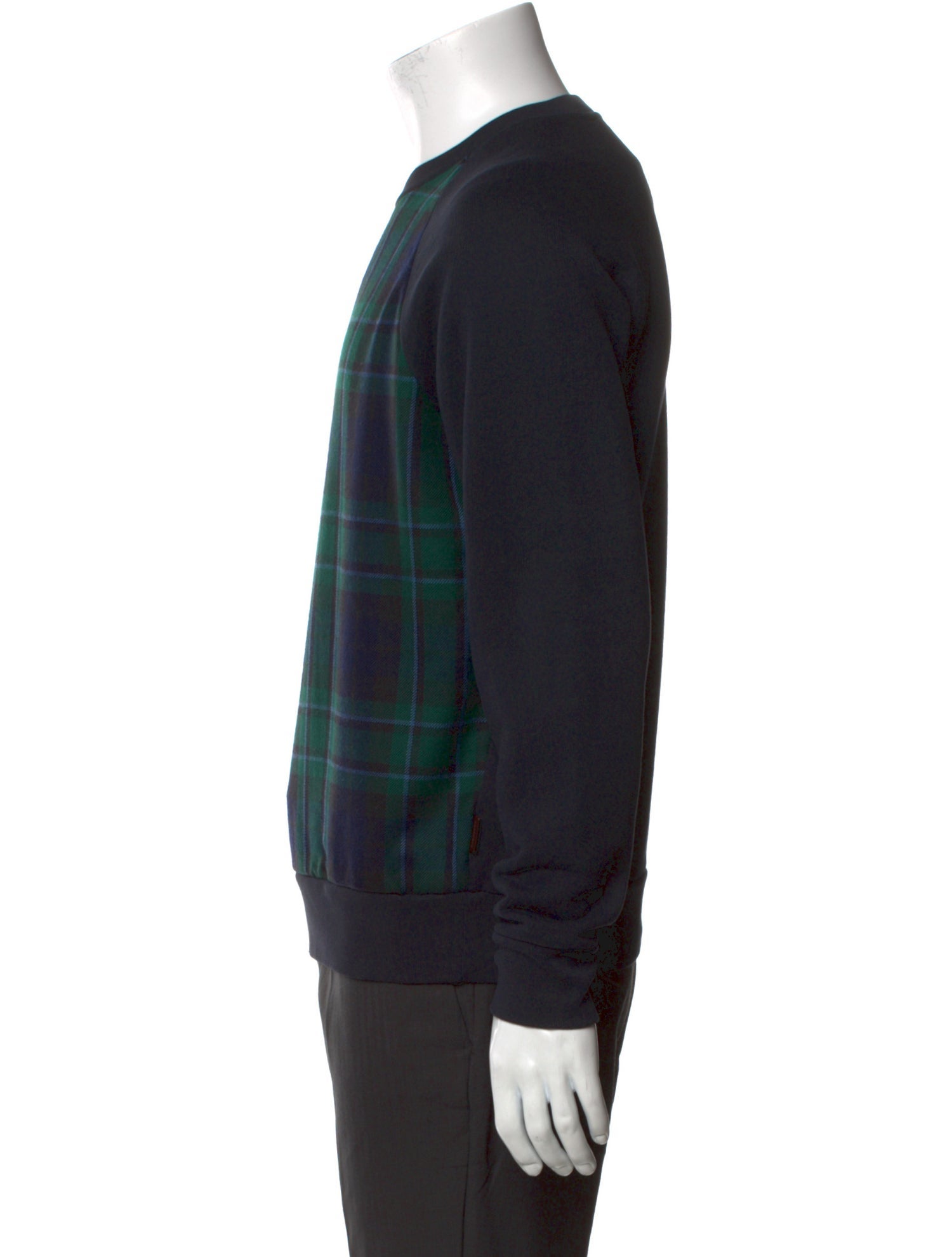 Burberry Plaid Print Crew Neck Pullover