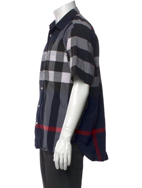 Burberry Plaid Print Short Sleeve Shirt