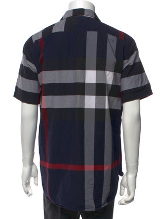 Burberry Plaid Print Short Sleeve Shirt
