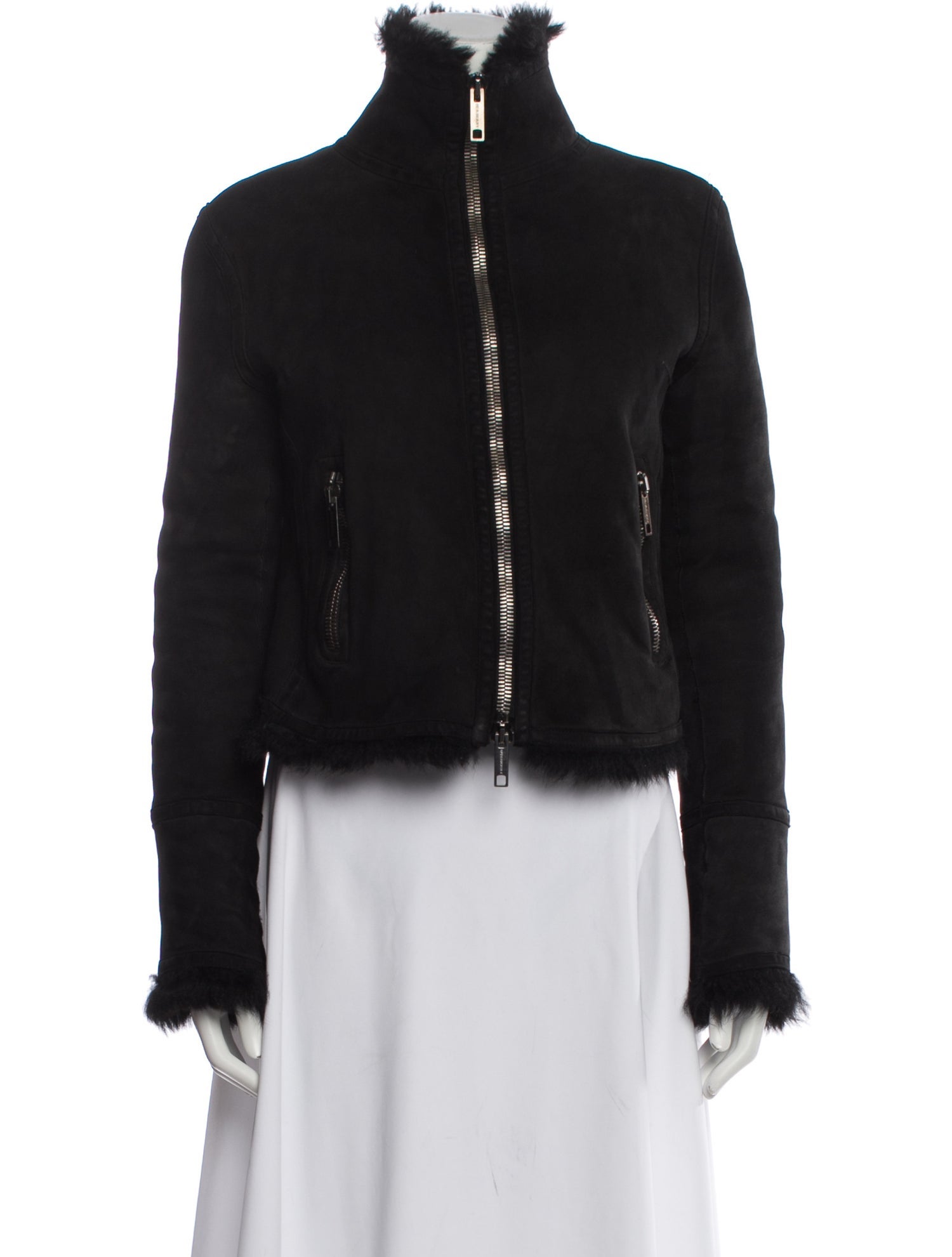 Burberry Leather Faux Fur Jacket