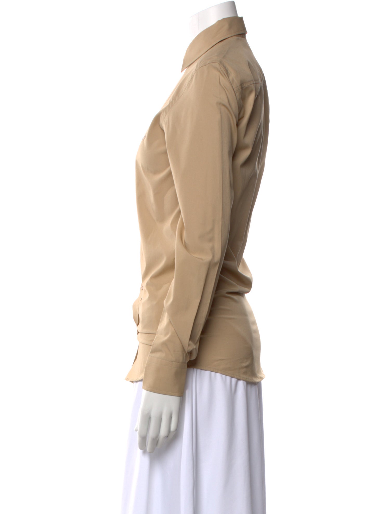 Burberry Long Sleeve Button-Up Top w/ Tags