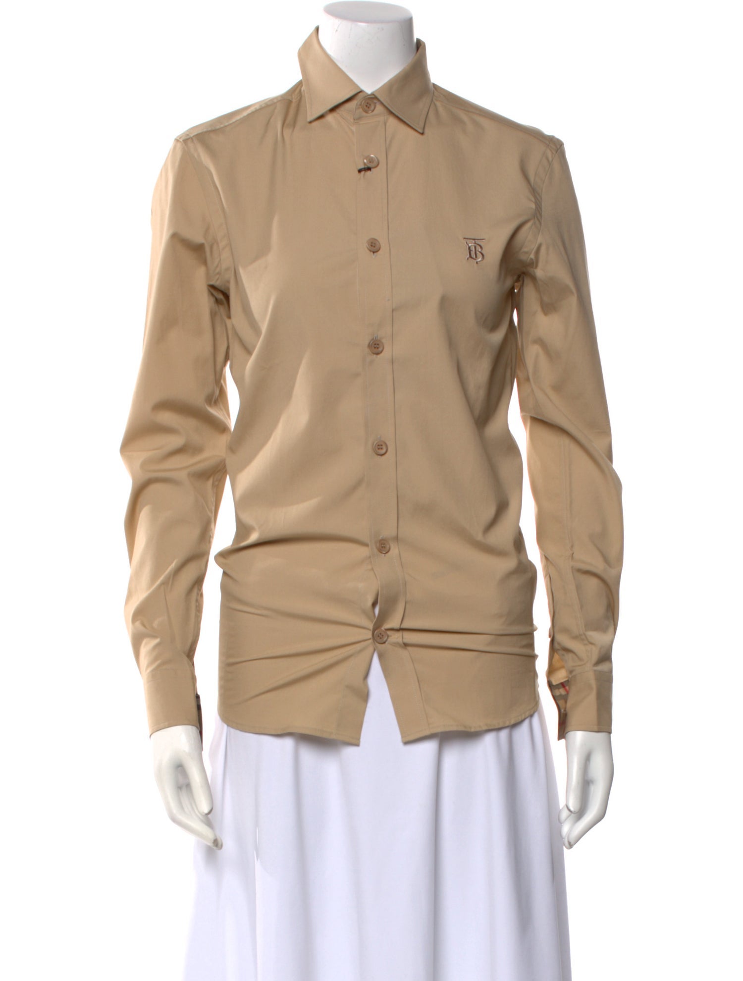 Burberry Long Sleeve Button-Up Top w/ Tags