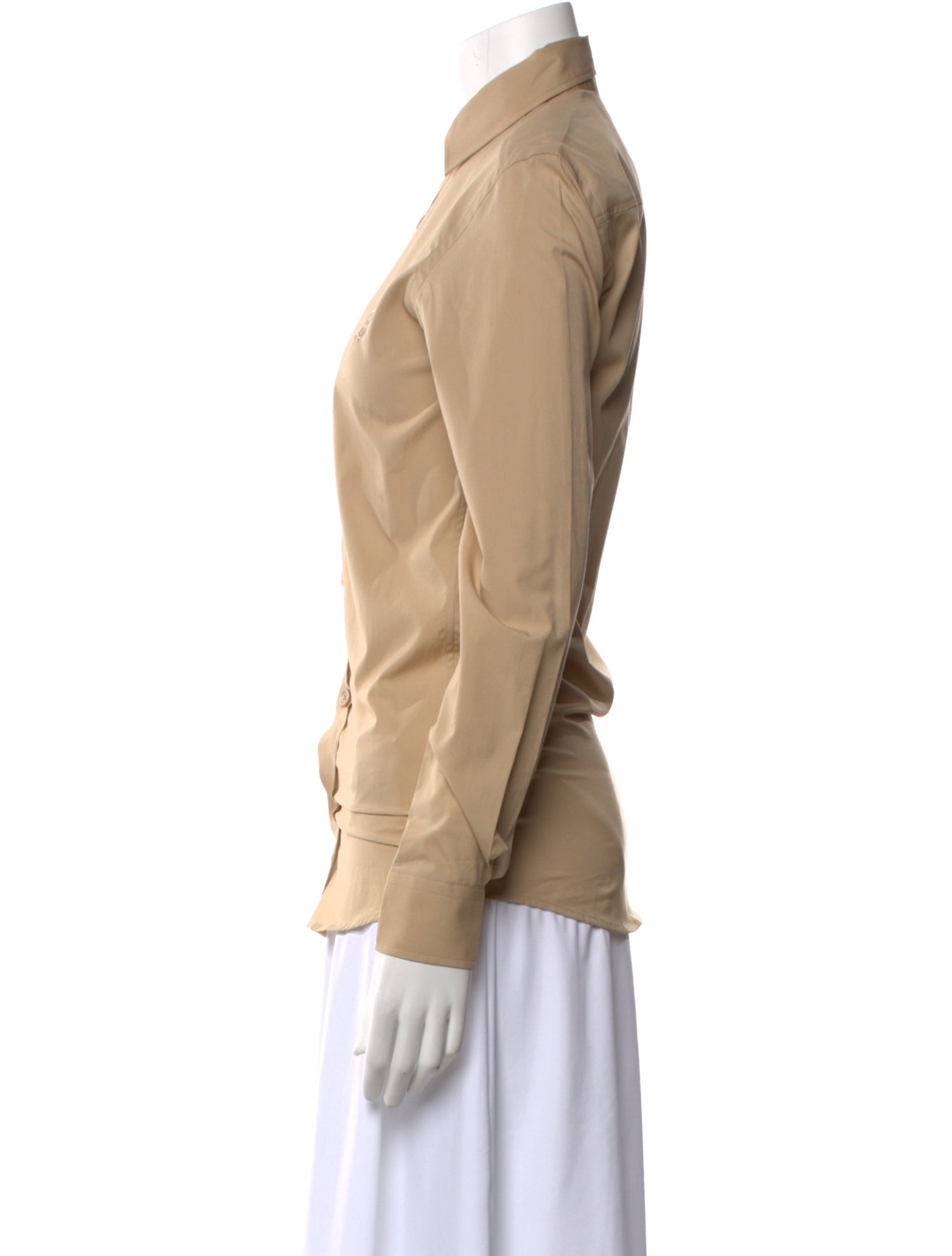 Burberry Long Sleeve Button-Up Top w/ Tags