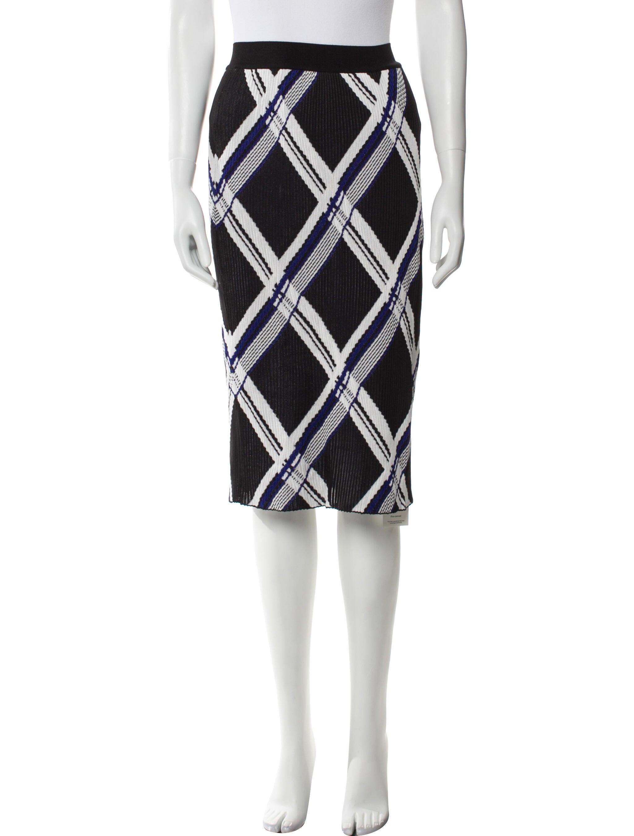 Burberry Silk Knee-Length Skirt w/ Tags