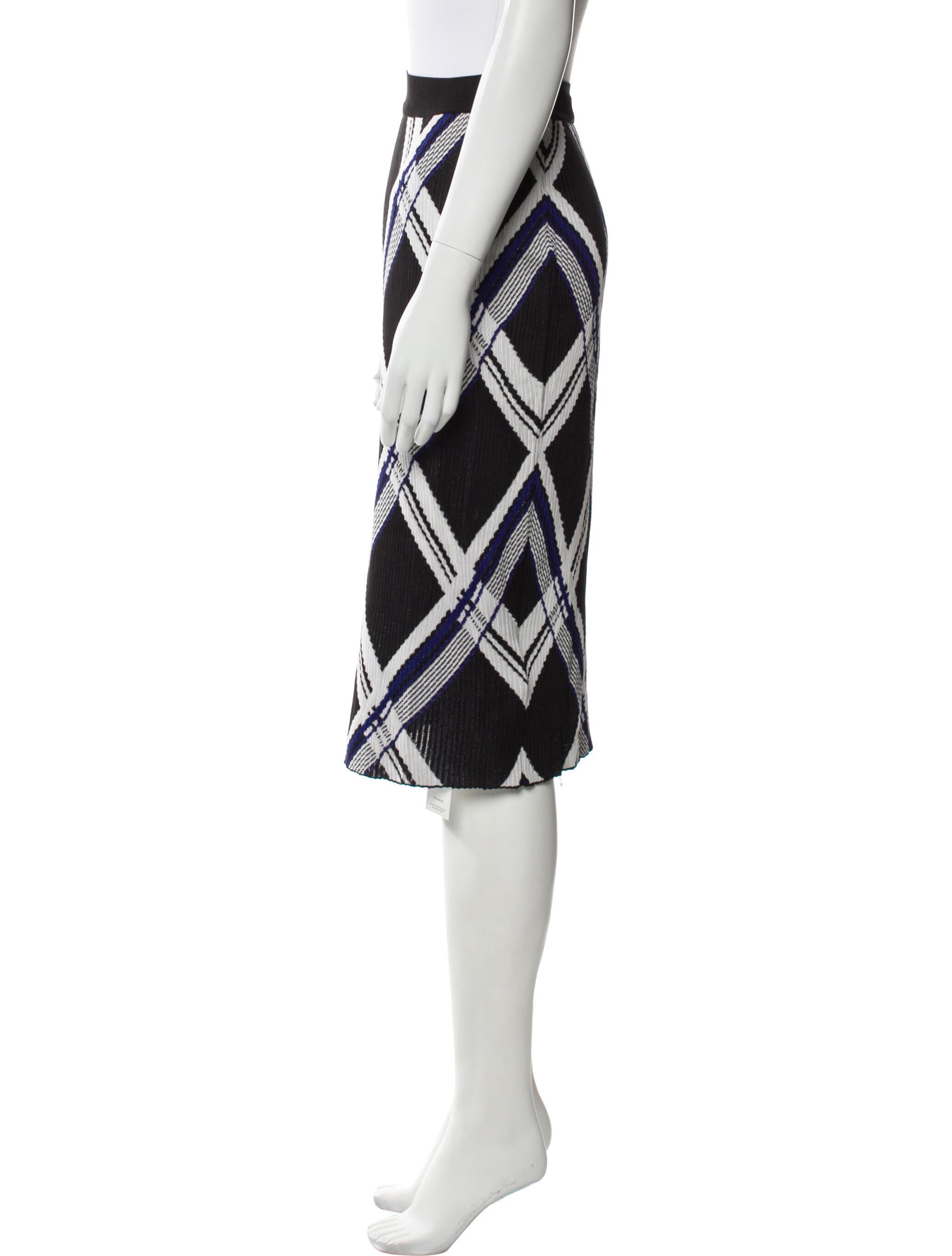 Burberry Silk Knee-Length Skirt w/ Tags