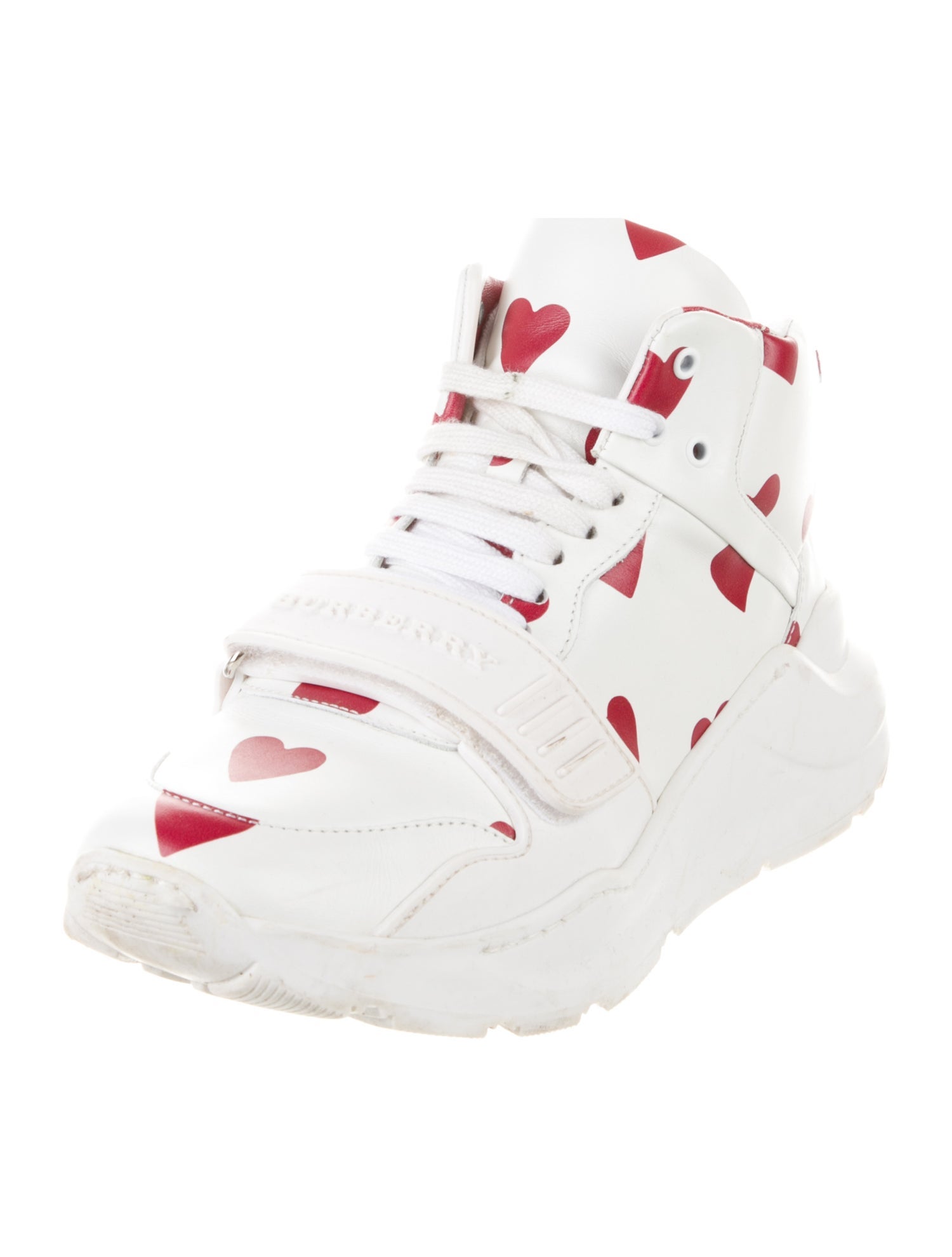 Burberry Leather Printed Chunky Sneakers