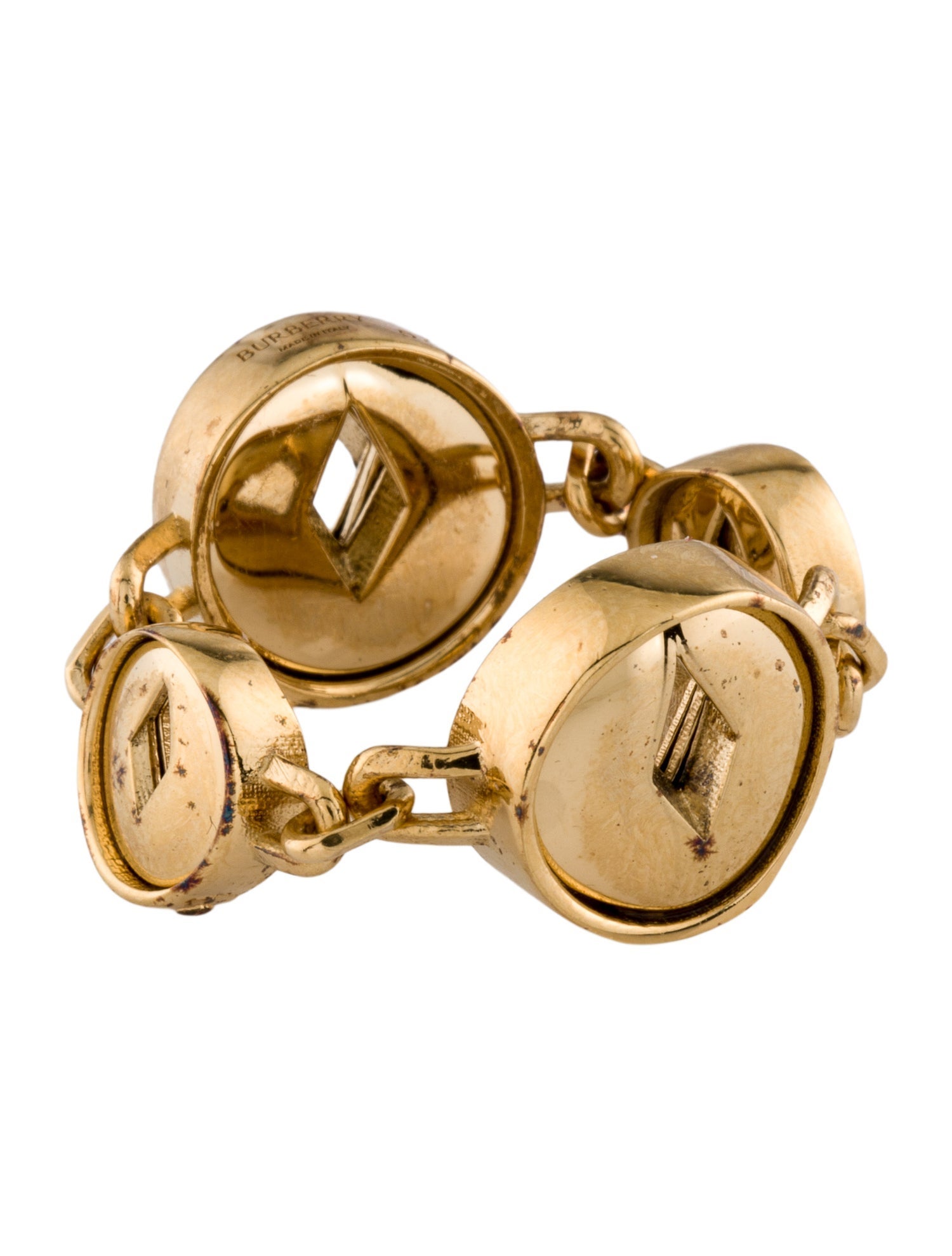 Burberry Hollow Medallion Band Ring