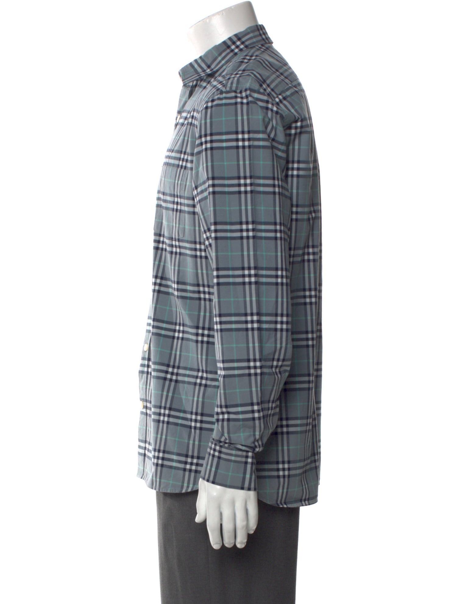 Burberry Nova Check Pattern Long Sleeve Dress Shirt