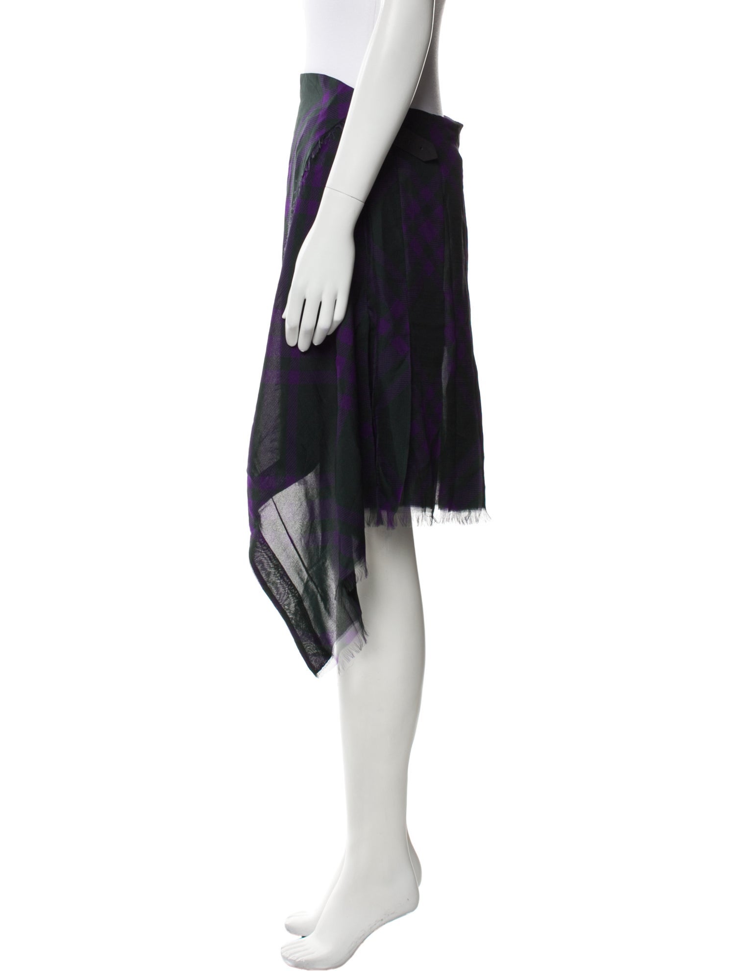 Burberry Silk Knee-Length Skirt w/ Tags