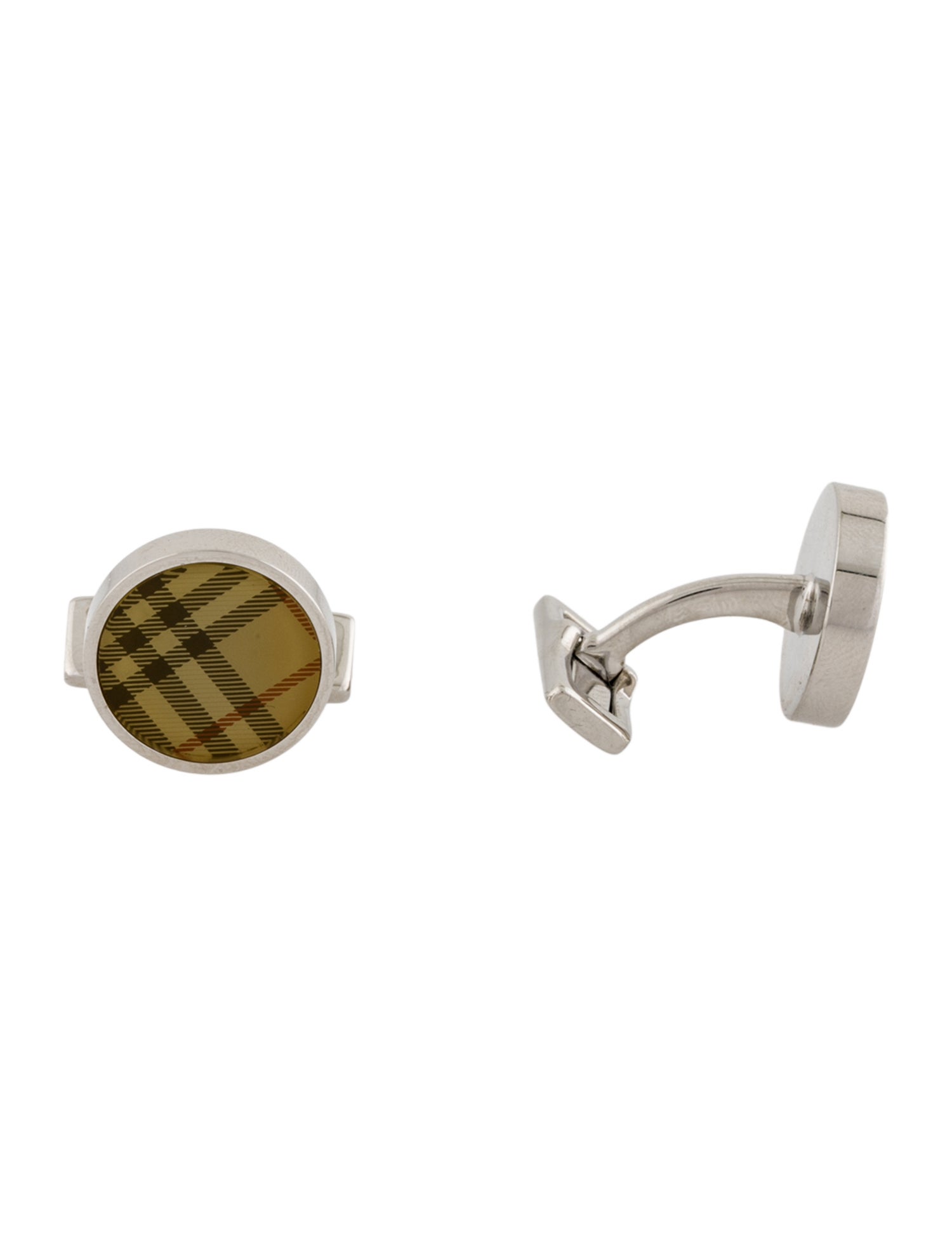 Burberry Enamel Check Squared Cufflinks