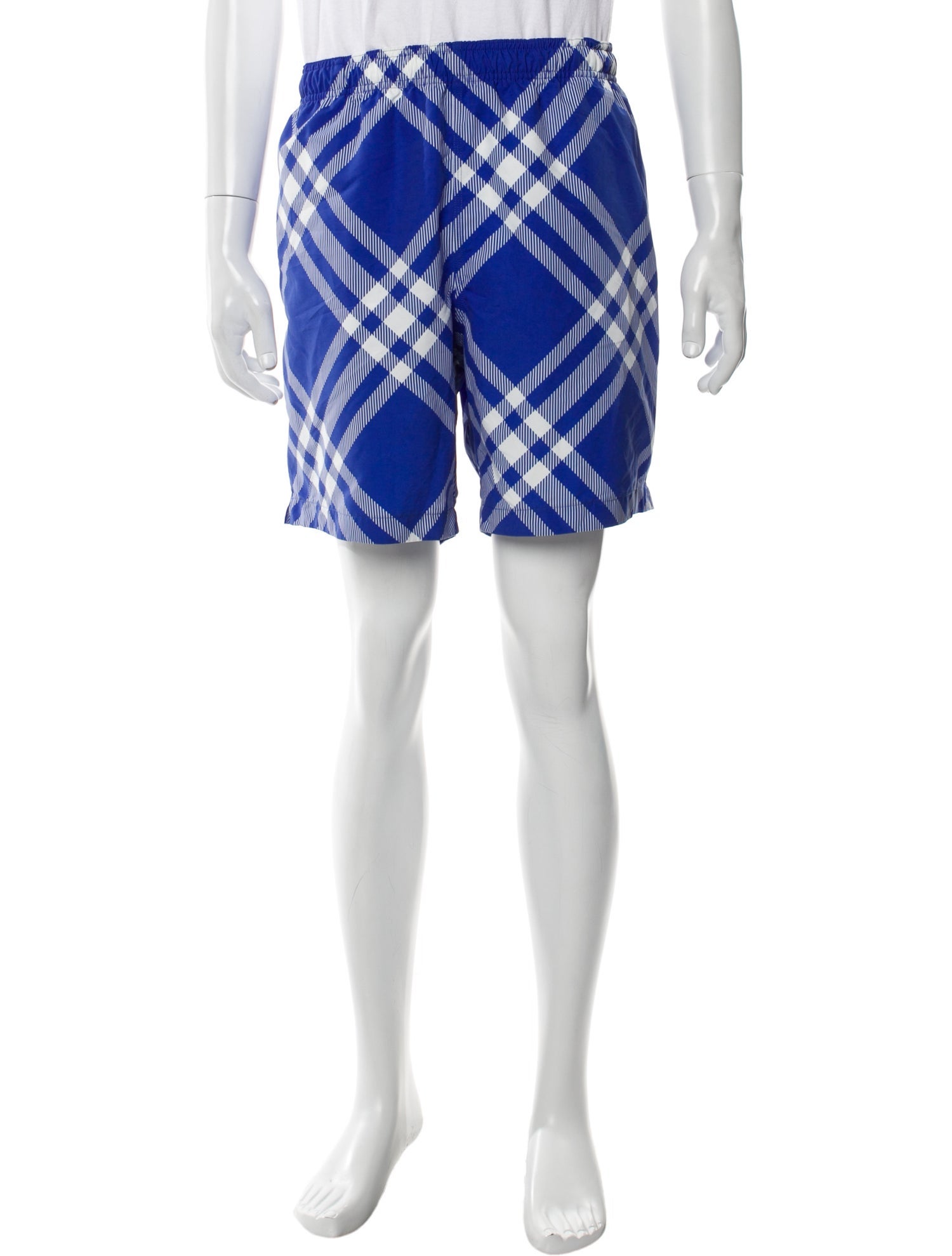 Burberry Plaid Print Swim Trunks