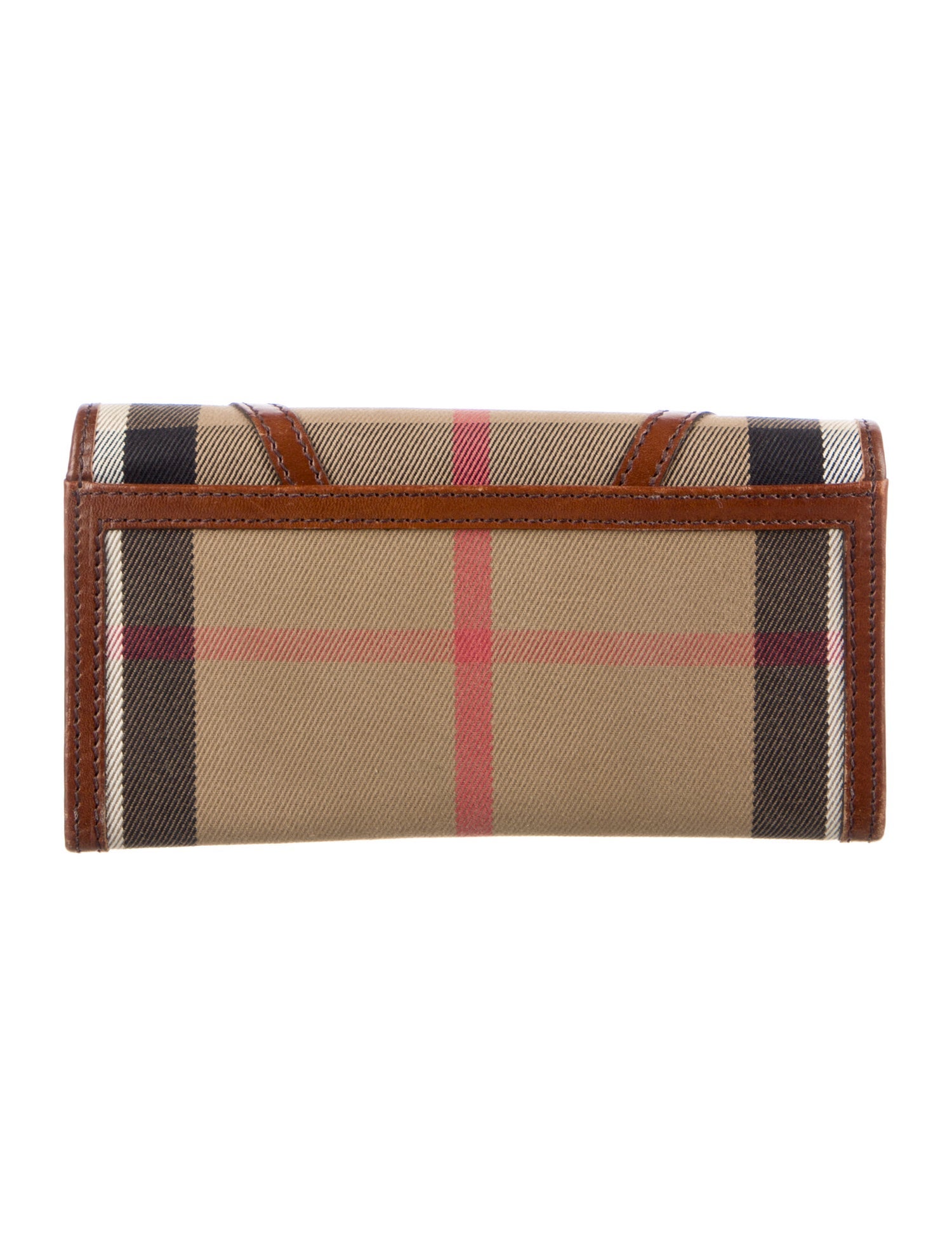 Burberry House Check Pattern Canvas Continental Wallet