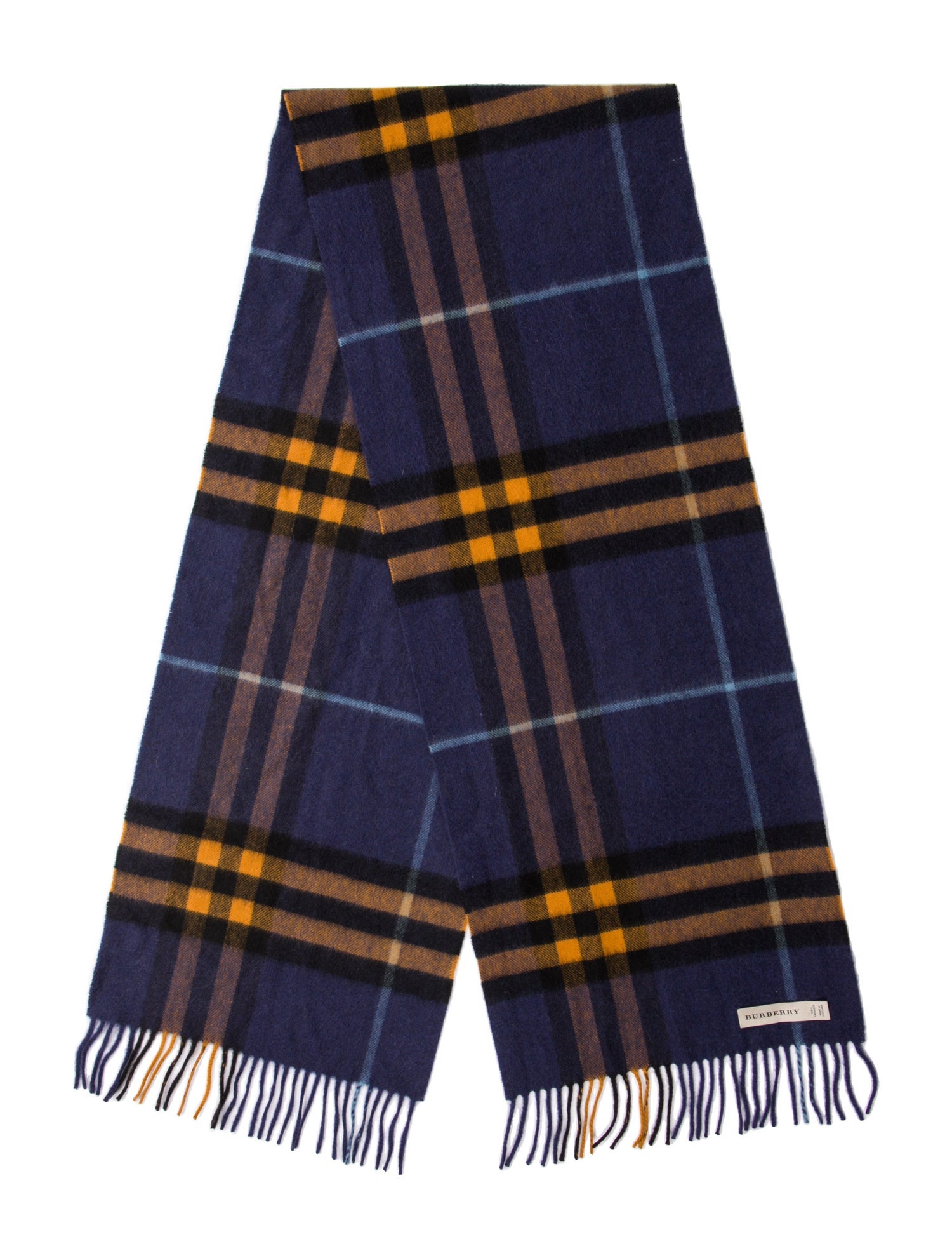 Burberry Cashmere Nova Check Pattern Scarf