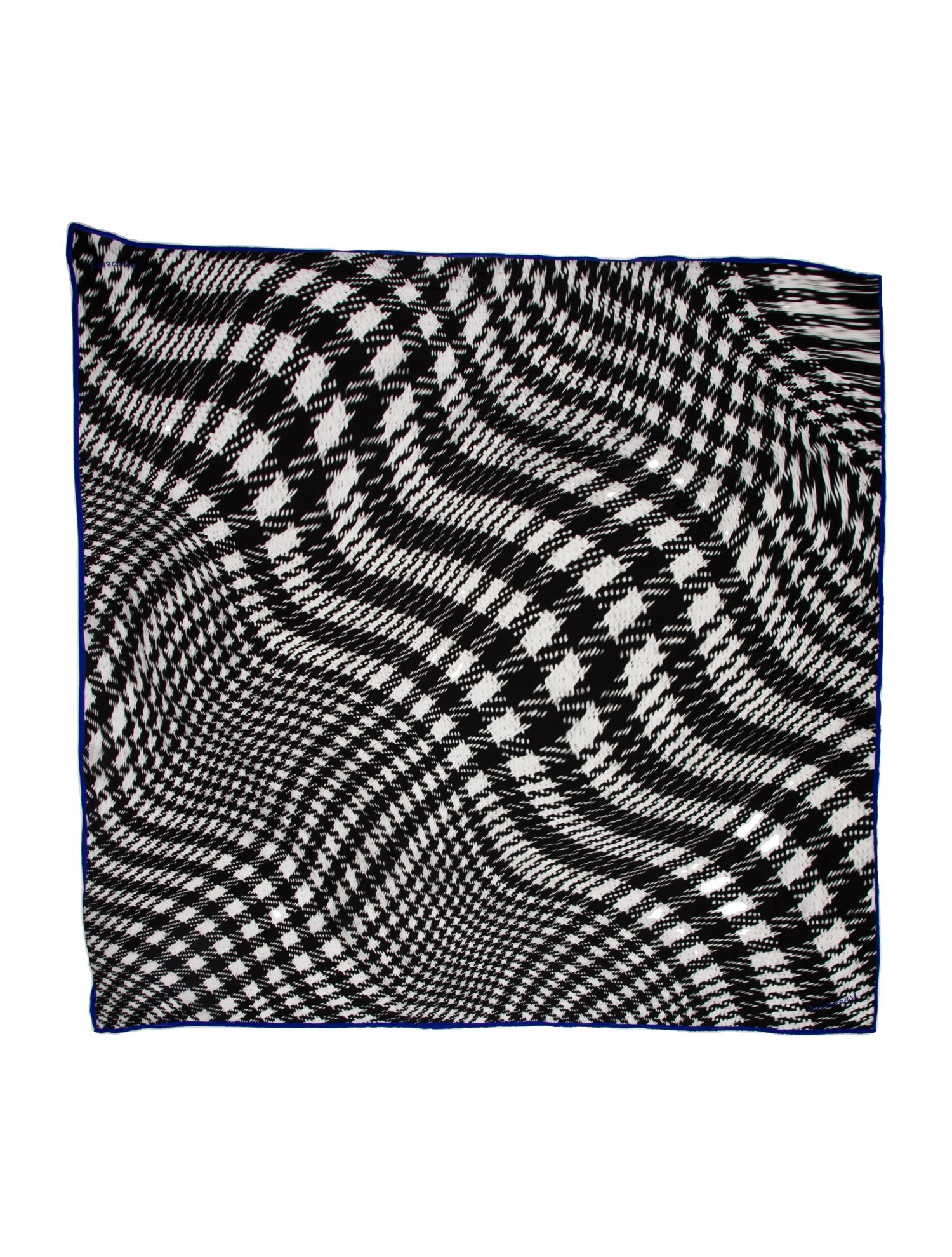 Burberry Silk Plaid Print Scarf