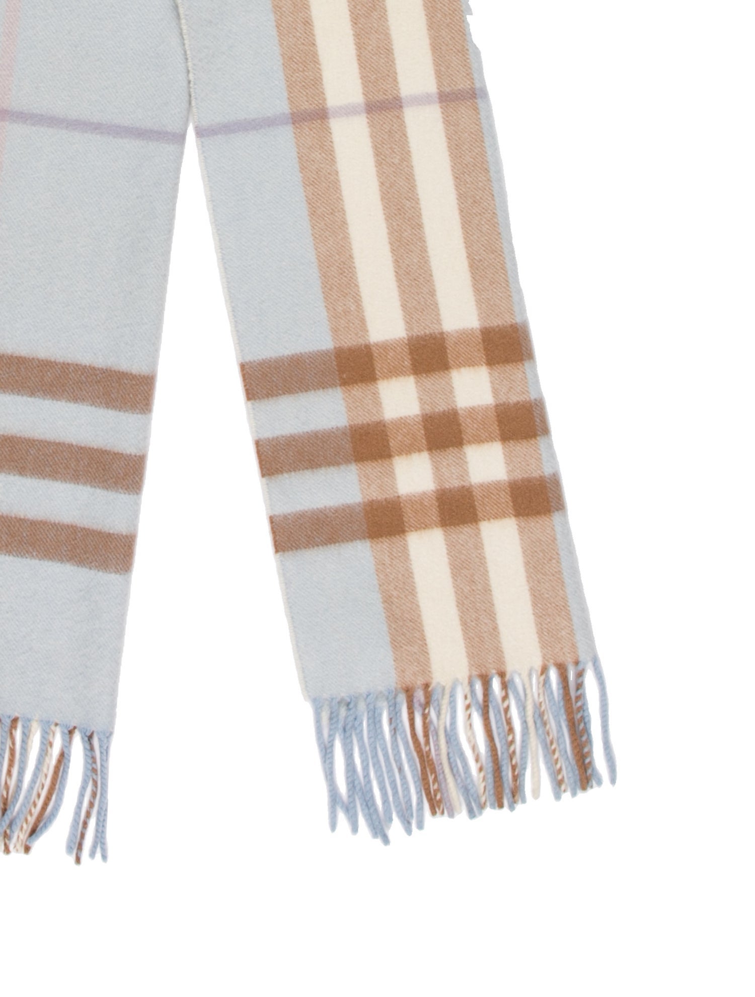 Burberry Cashmere Plaid Print Scarf