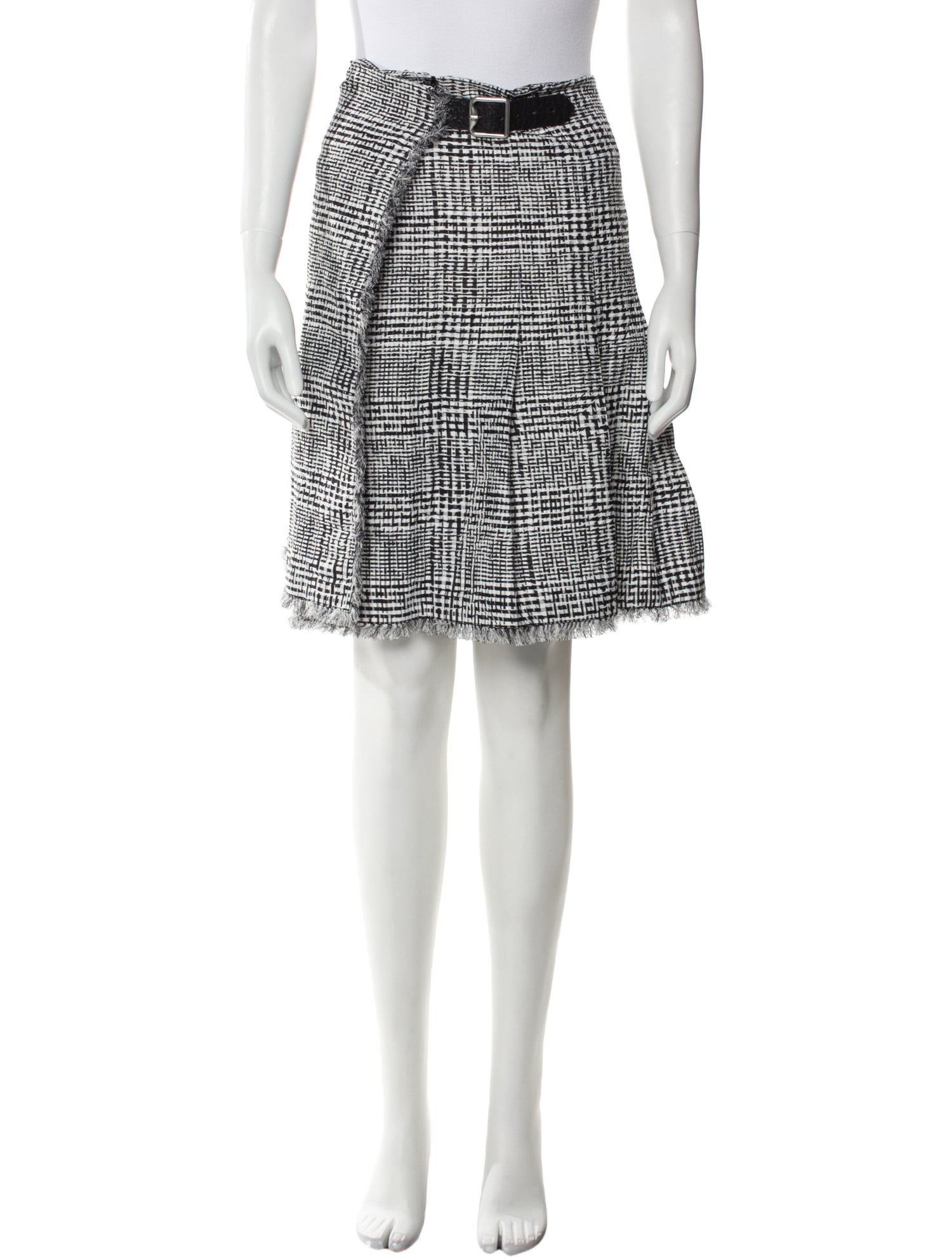 Burberry Plaid Print Knee-Length Skirt w/ Tags