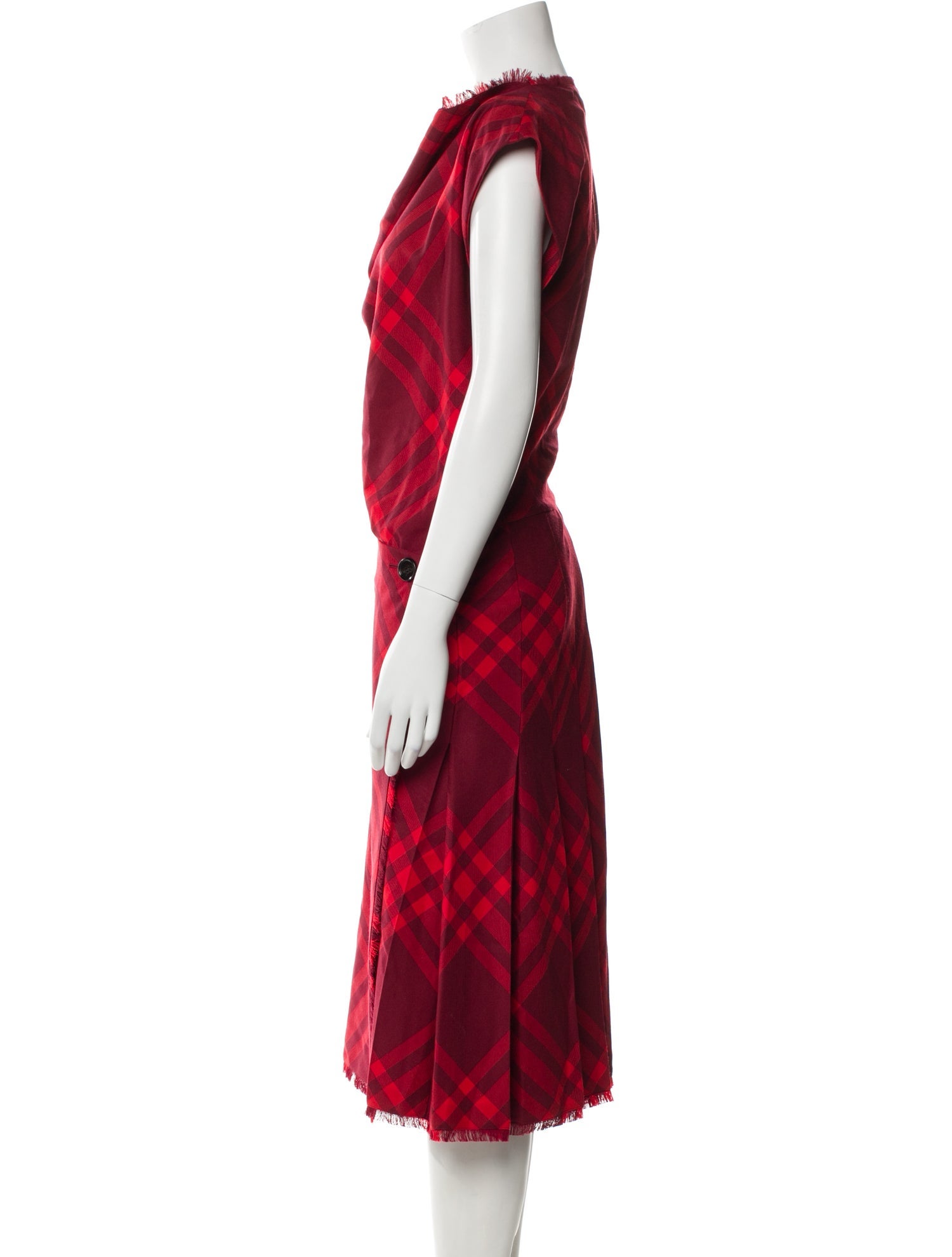 Burberry Wool Midi Length Dress