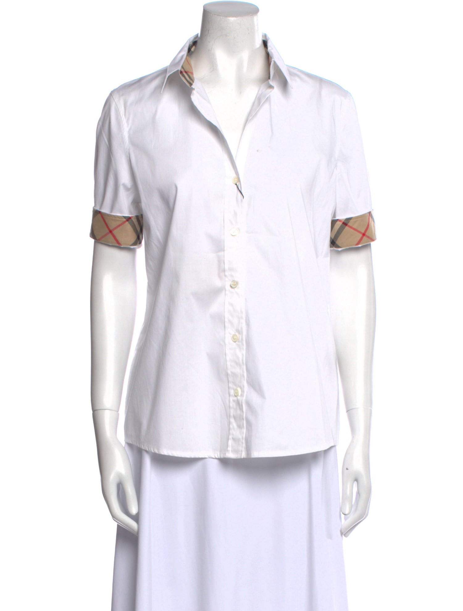 Burberry London Short Sleeve Button-Up Top w/ Tags