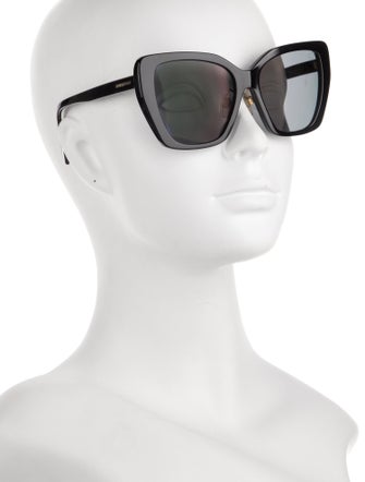 Burberry Beat Check Pattern Oversize Sunglasses