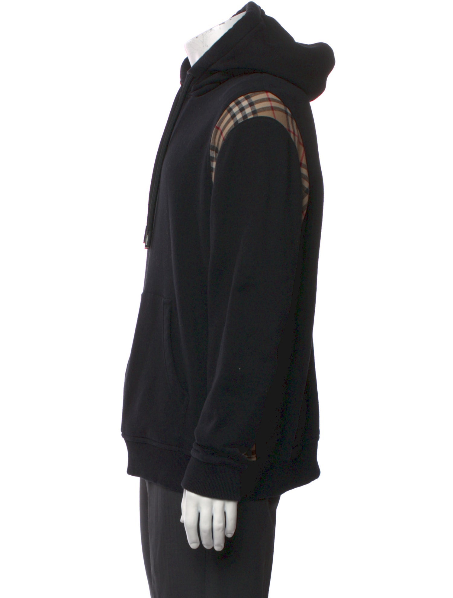 Burberry House Check Pattern Crew Neck Hoodie