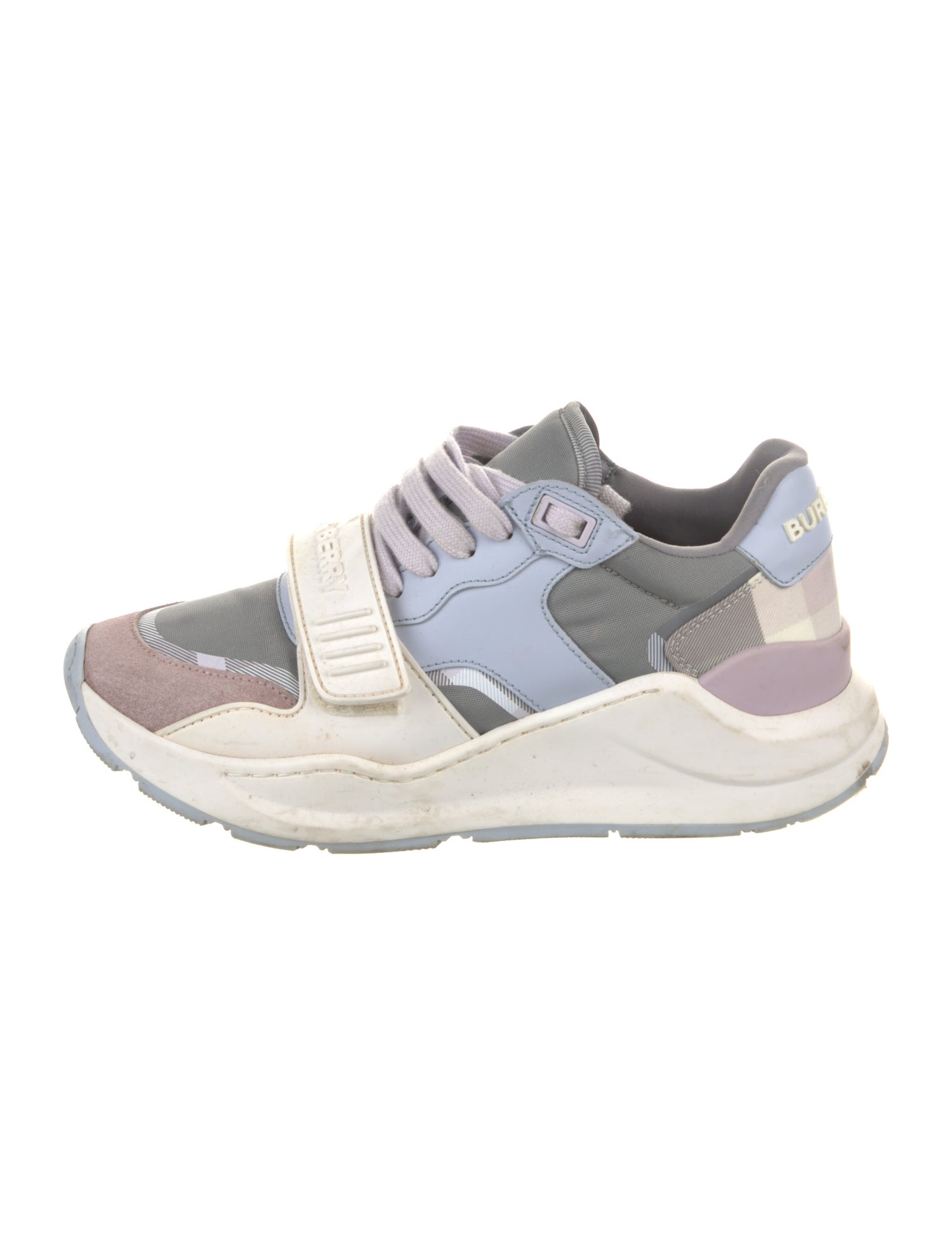 Burberry Colorblock Pattern Athletic Sneakers
