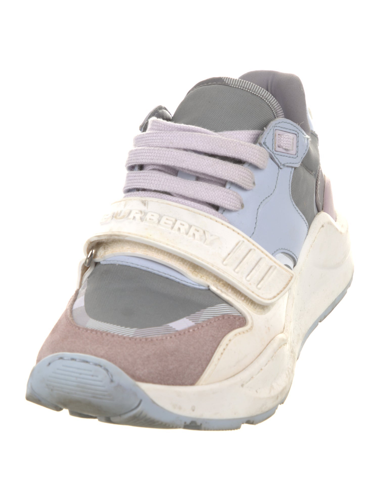 Burberry Colorblock Pattern Athletic Sneakers