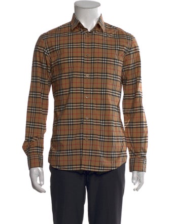 Burberry House Check Pattern Long Sleeve Dress Shirt