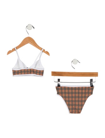 Burberry Girls' House Check Two Piece Swimsuit