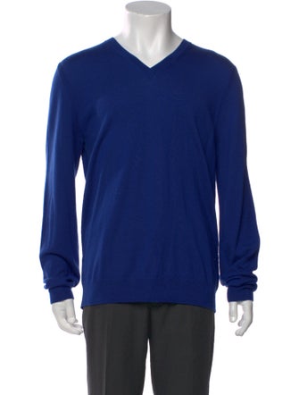 Burberry Exploded Check Pattern V-Neck Pullover