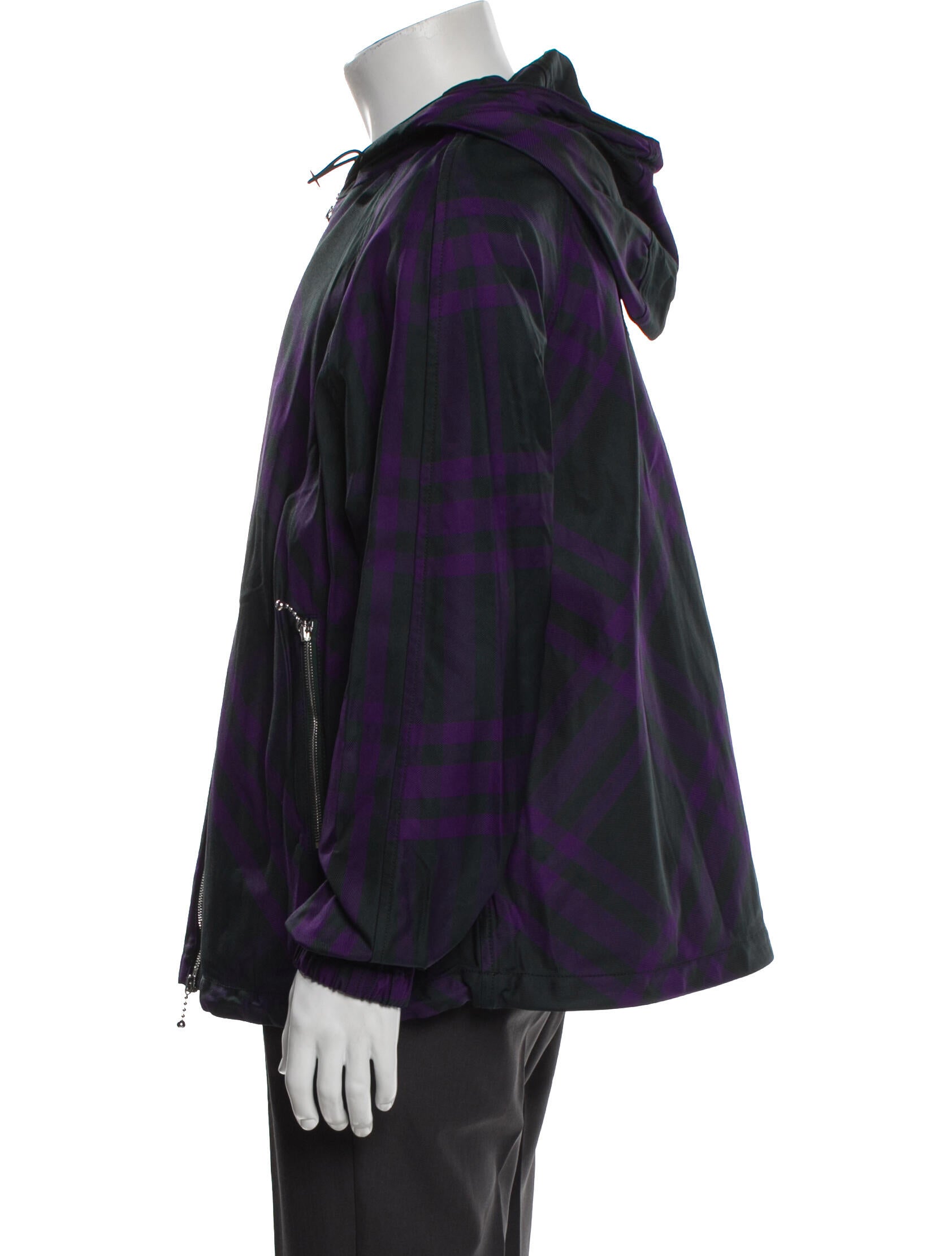 Burberry Plaid Print Windbreaker