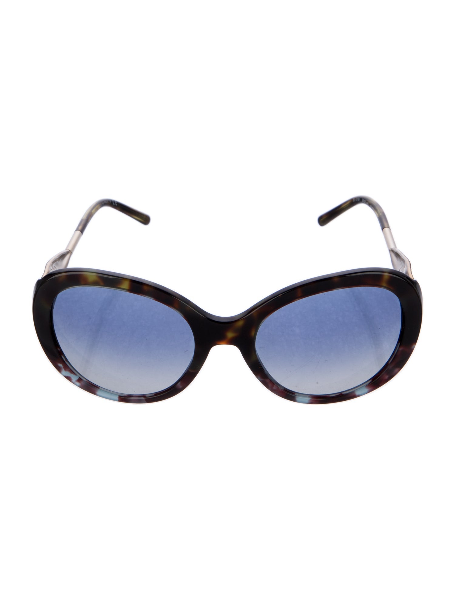 Burberry Nova Check Pattern Round Sunglasses