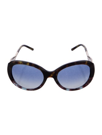 Burberry Nova Check Pattern Round Sunglasses