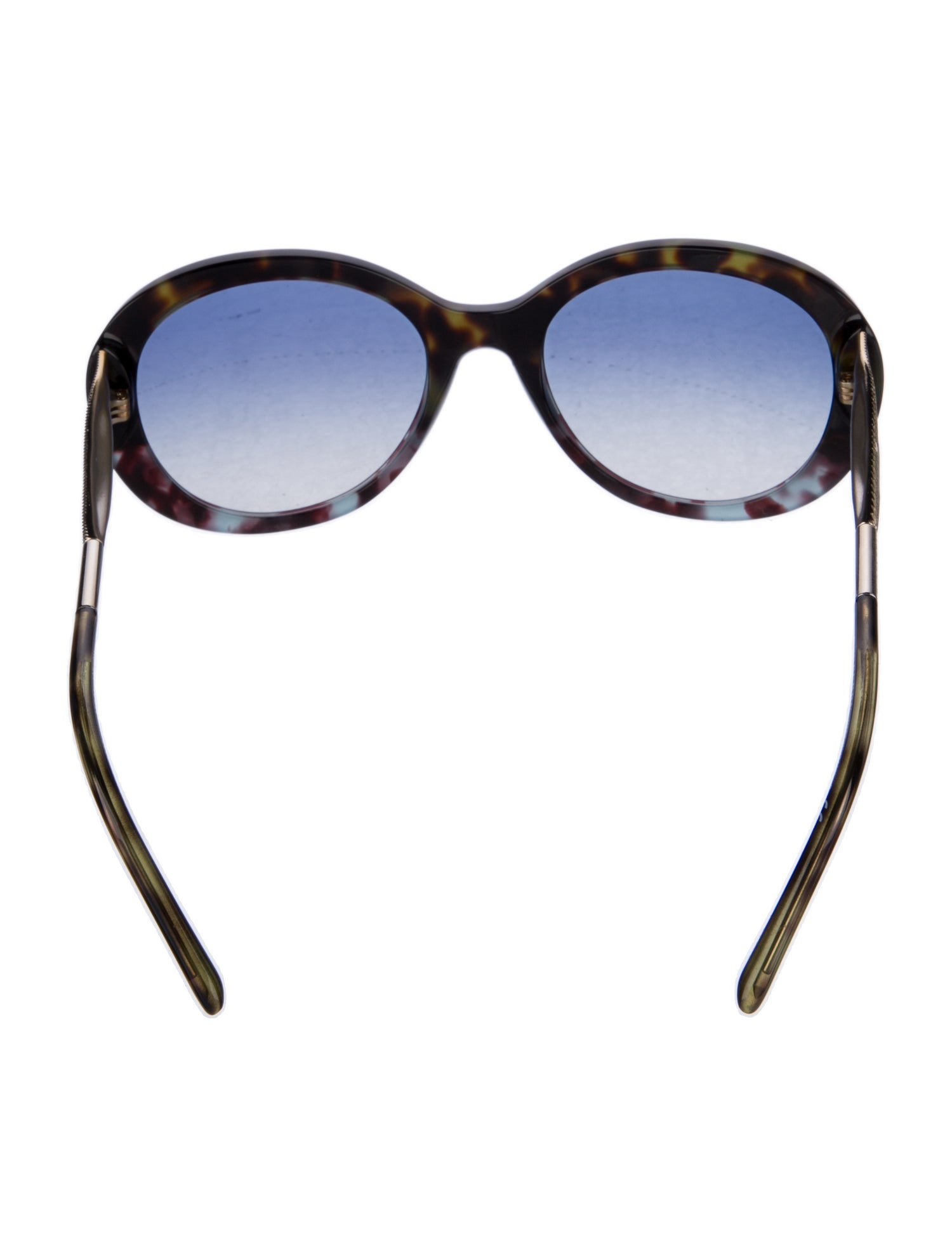 Burberry Nova Check Pattern Round Sunglasses