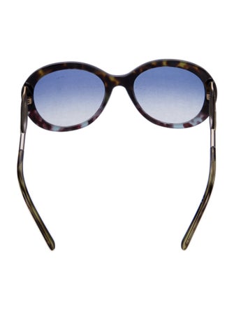 Burberry Nova Check Pattern Round Sunglasses