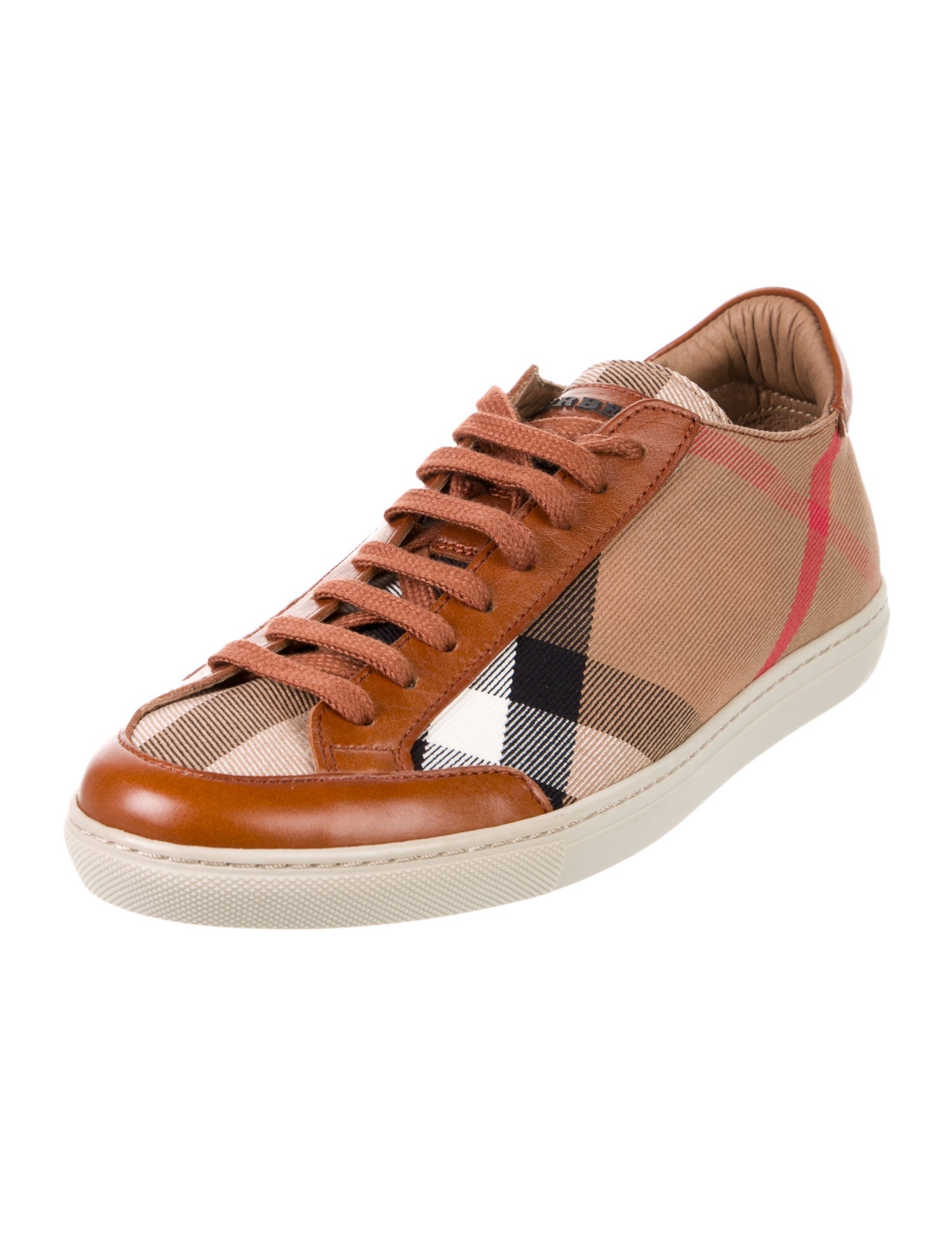 Burberry Nova Check Pattern Canvas Sneakers