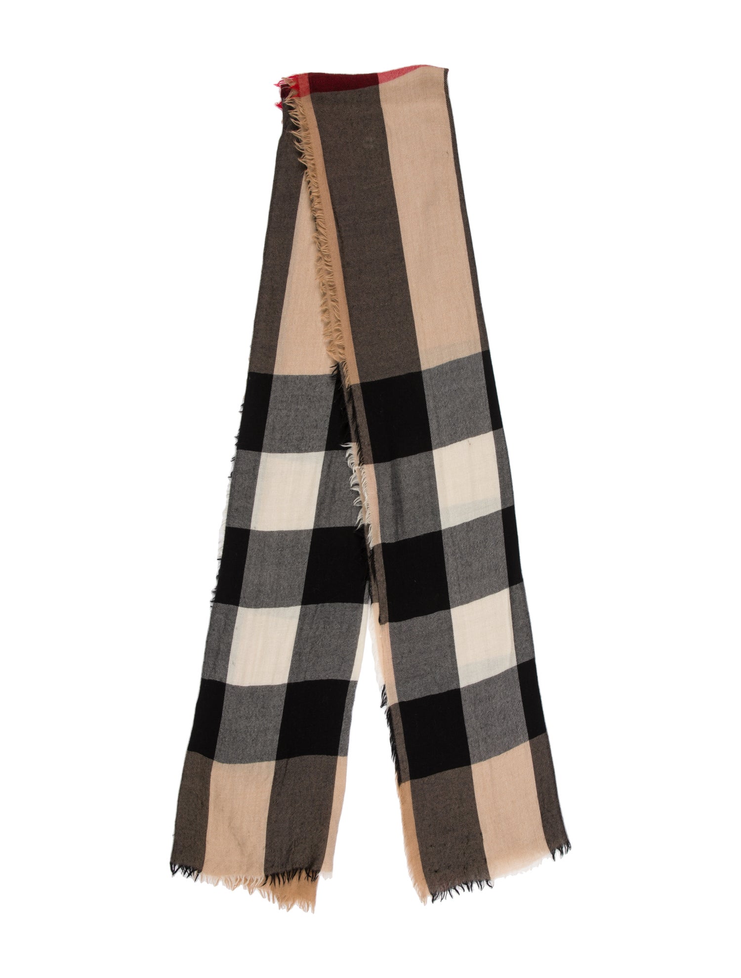 Burberry Cashmere House Check Pattern Scarf