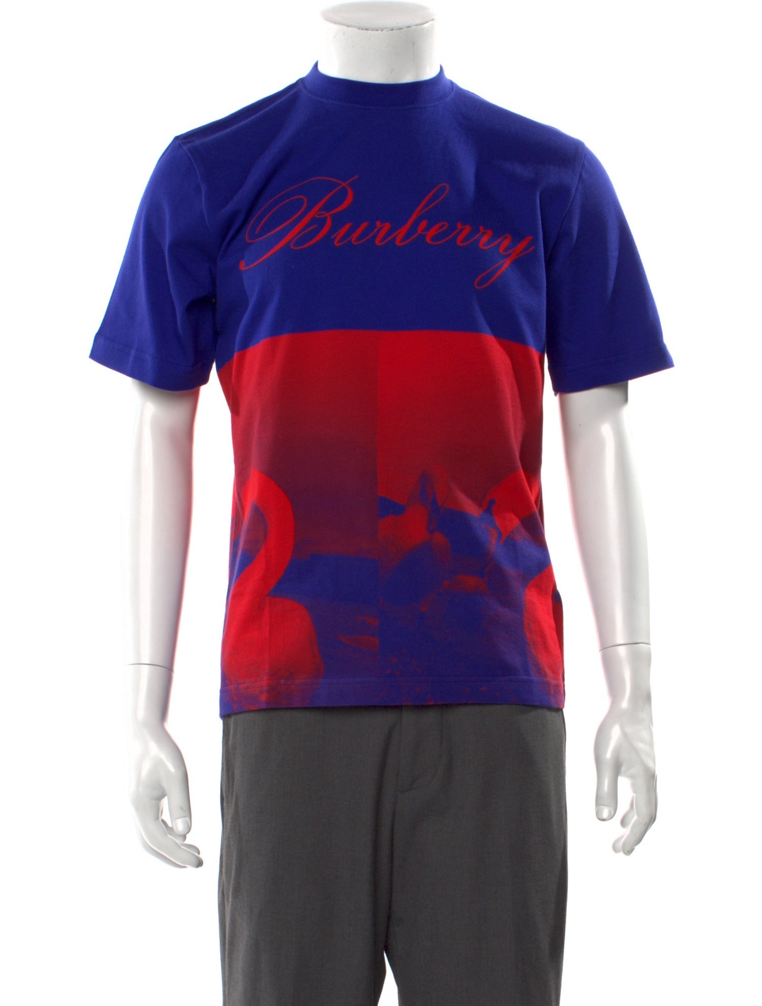 Burberry Graphic Print Mock Neck T-Shirt w/ Tags