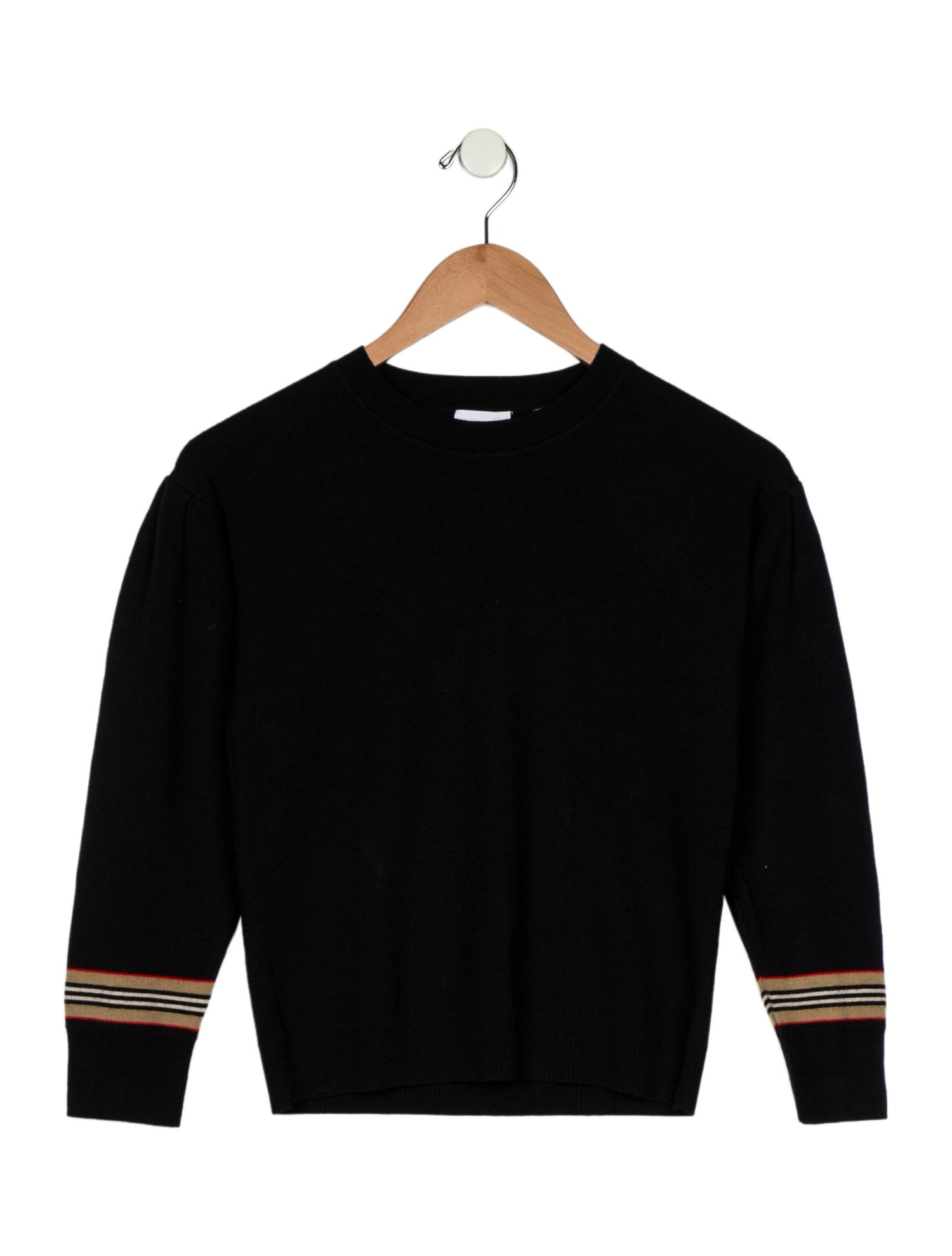 Burberry kid girls' black multicolored sweater