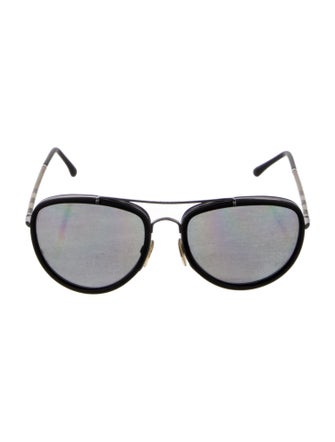 Burberry Nova Check Pattern Aviator Sunglasses