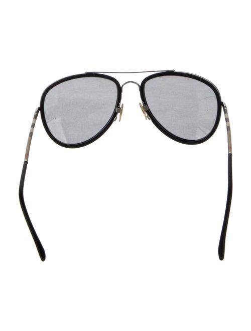 Burberry Nova Check Pattern Aviator Sunglasses