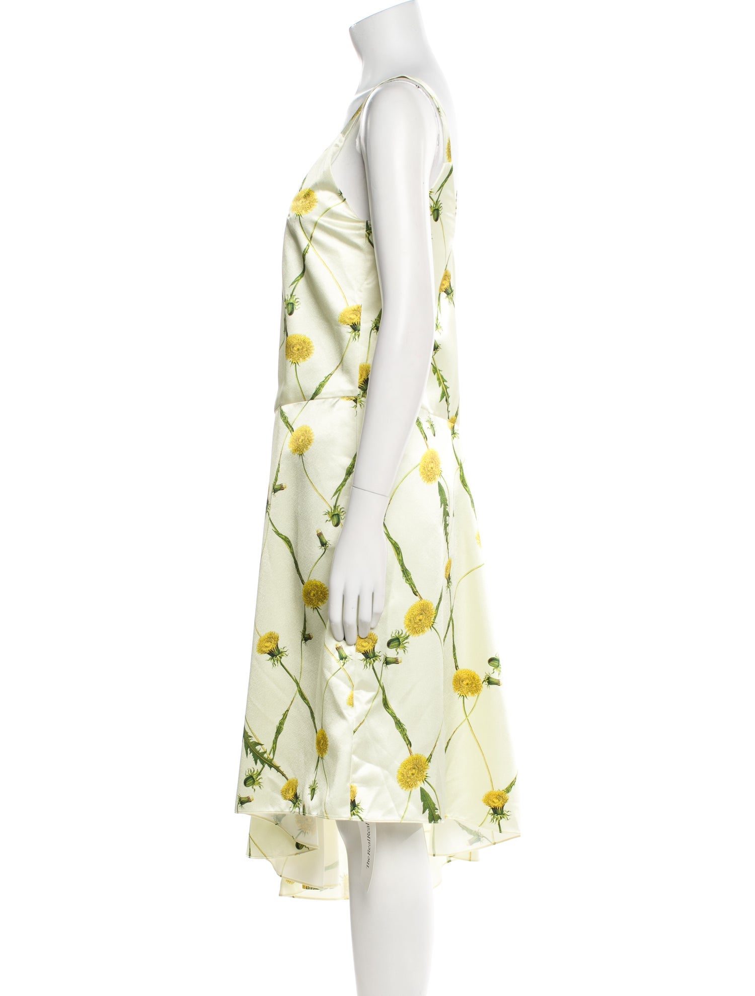 Burberry Floral Print Midi Length Dress