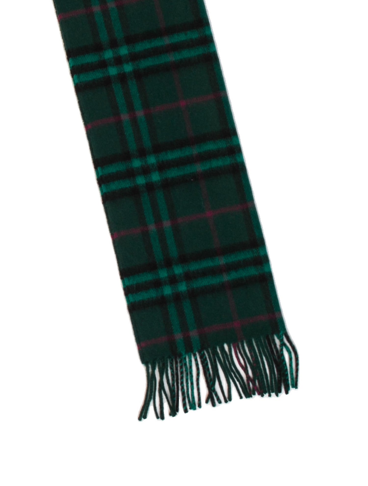 Burberry Cashmere Plaid Print Scarf