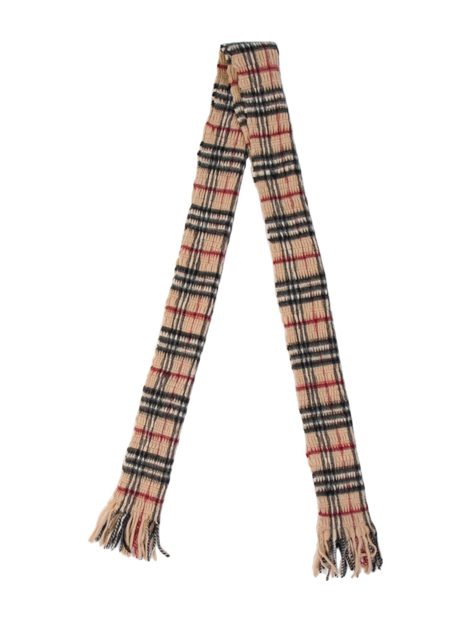 Burberry Cashmere House Check Pattern Scarf