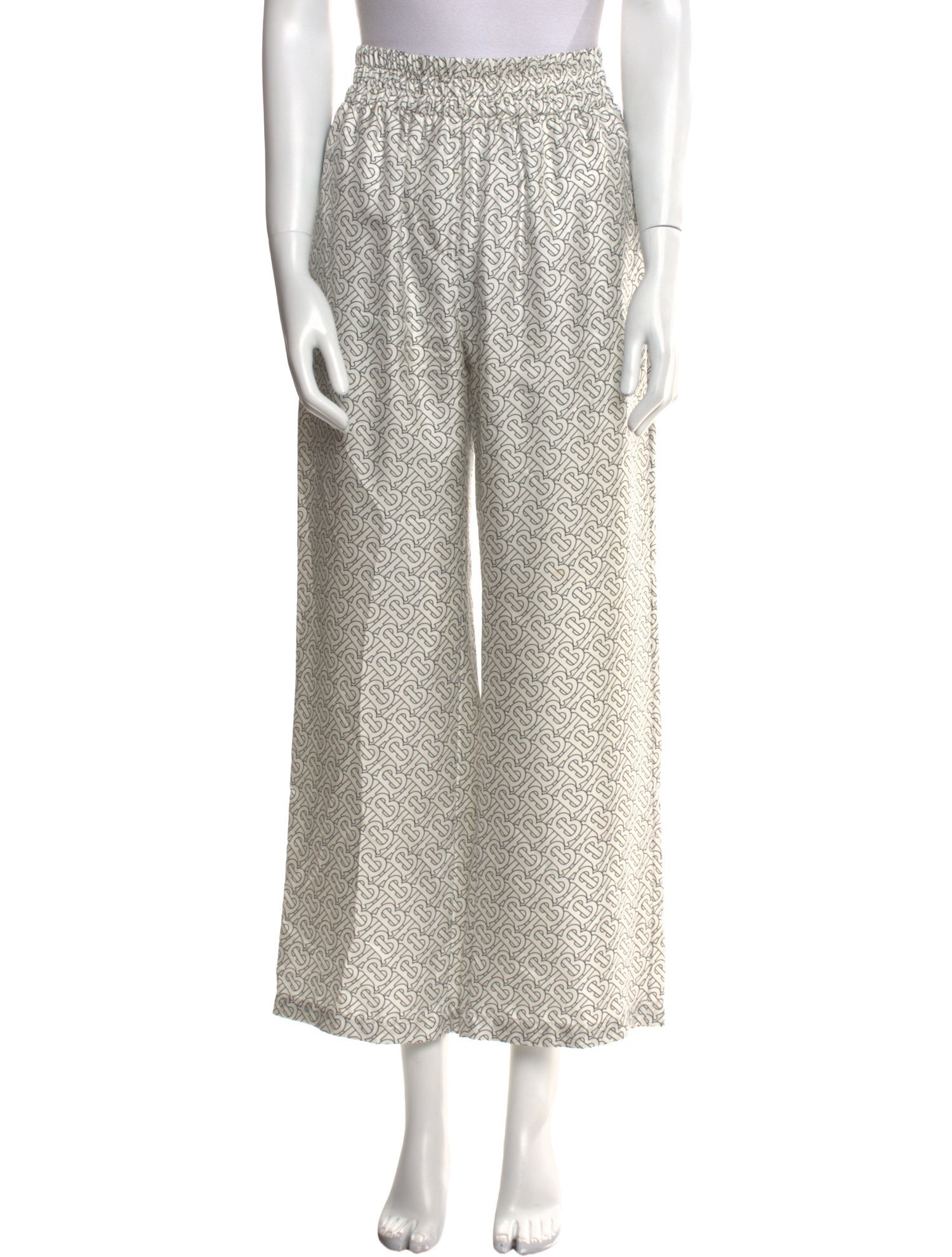 Burberry Silk Wide Leg Pants