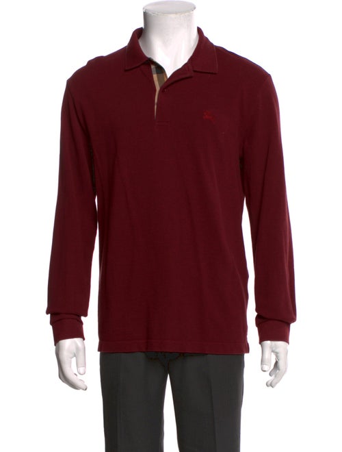 Burberry Nova Check Pattern Crew Neck Polo Shirt