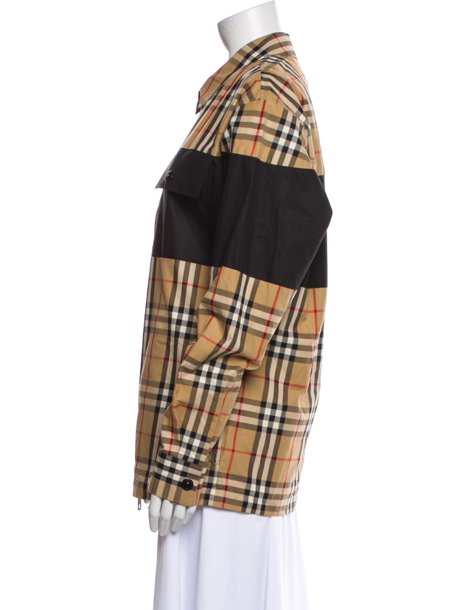 Burberry Plaid Print Jacket