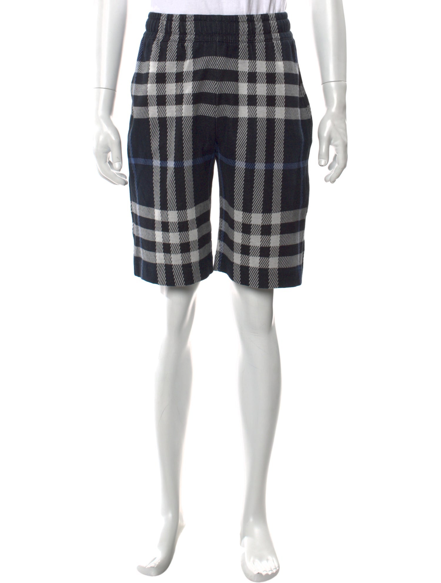 Burberry Plaid Print Jogger Shorts w/ Tags