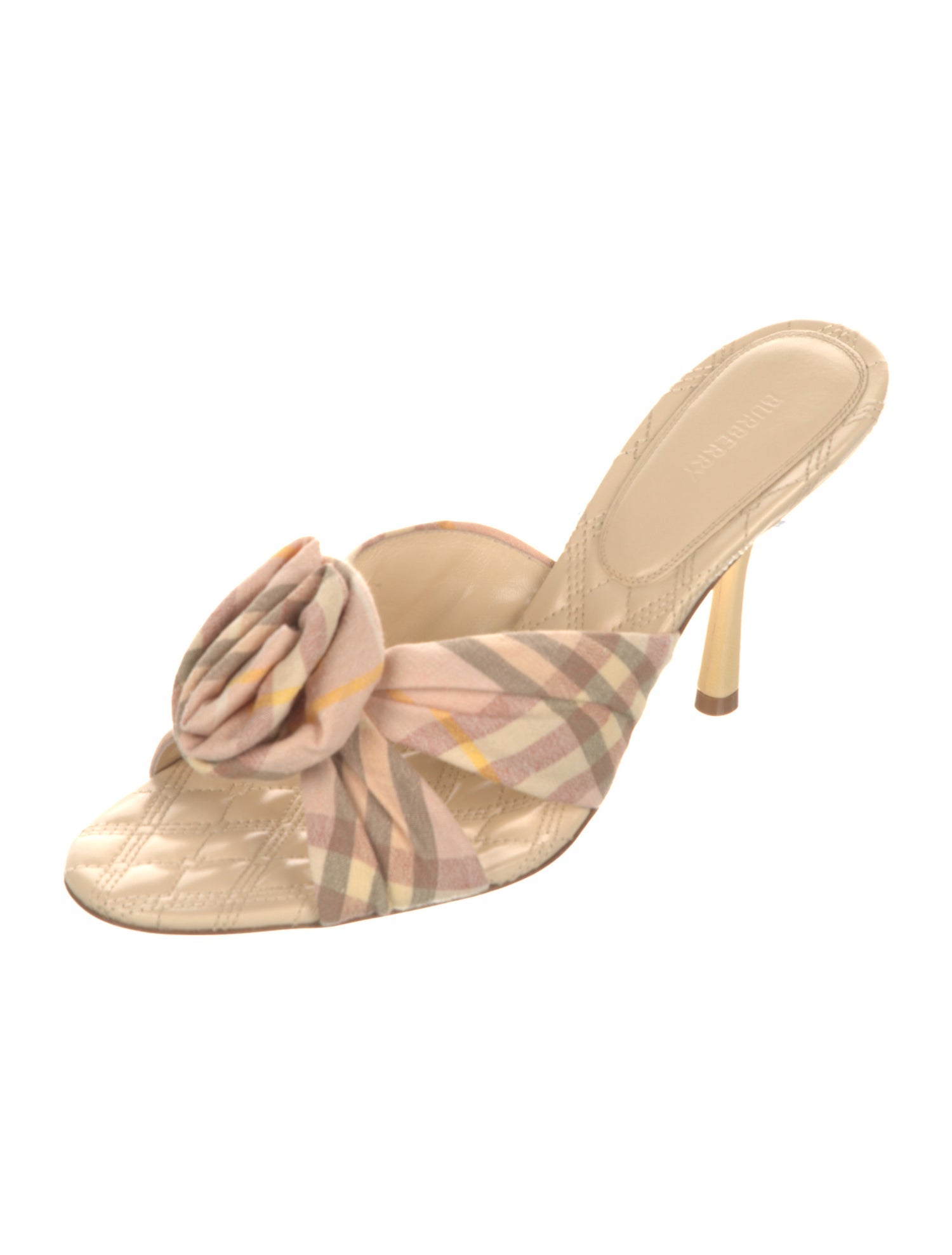 Burberry Leather Animal Print Slides