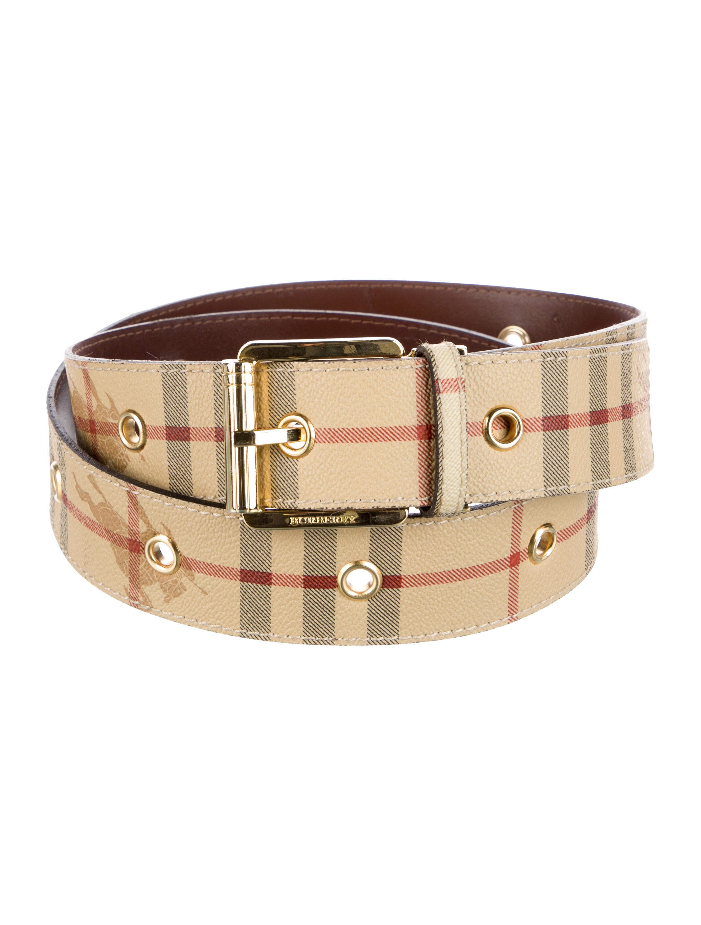 Burberry Vintage Haymarket Check Pattern Waist Belt
