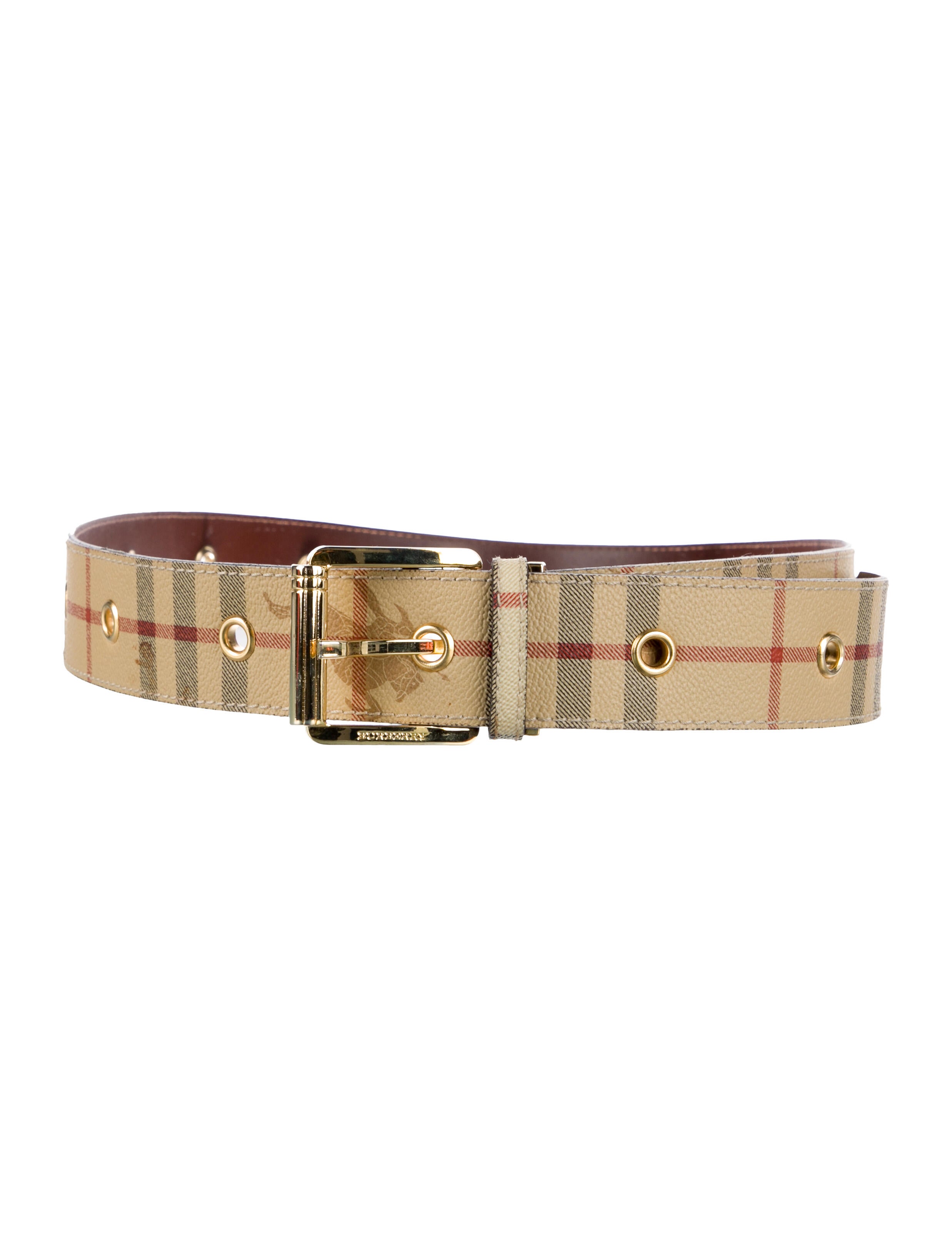 Burberry Vintage Haymarket Check Pattern Waist Belt